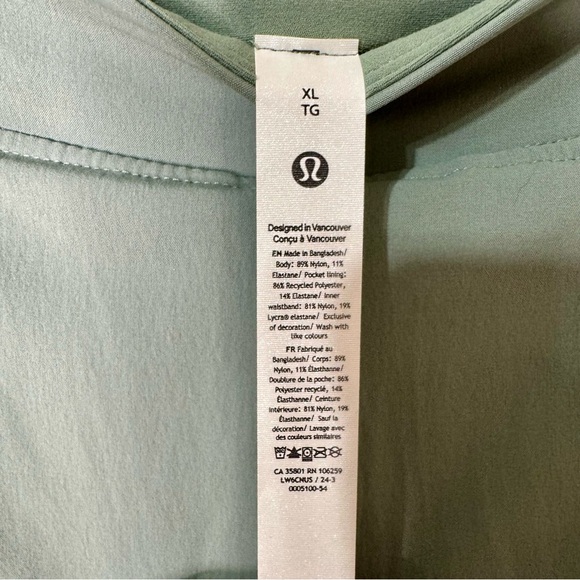 Lululemon Stretch Woven Wide Leg High Rise Crop Grey Eucalyptus Size XL NWT - Picture 13 of 13